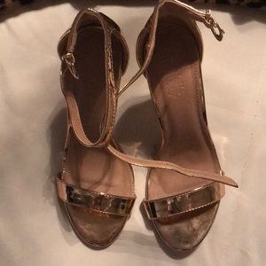Rose gold high heels